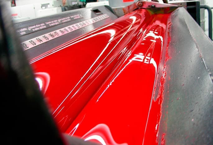 Farbdruck für Rot von Briefbogen Druckerei